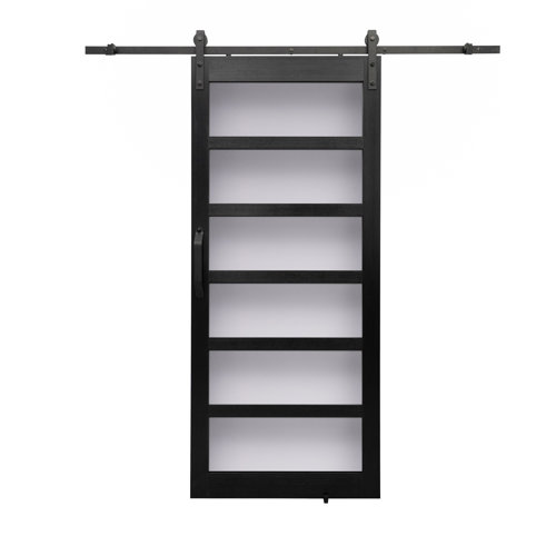 LTL Home Products PVC/Vinyl Prefinished Millbroke 6panel Barn Door with Installation Hardware